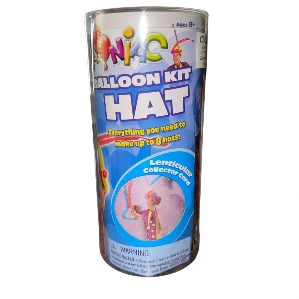 8 HATS BALLOON MAKING KIT MAKES 8 HATS AIR PUMP AND 24 BALLOONS INSTRUCTIONS New